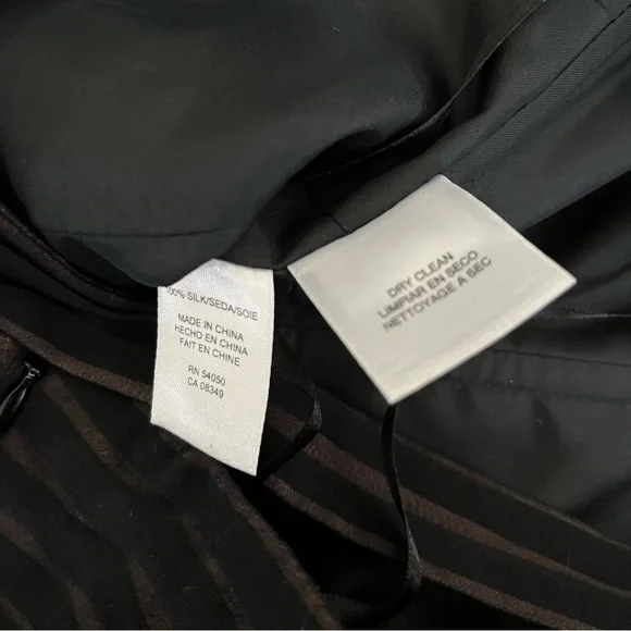 Vintage Anne Klein silk evening dress size 8 black with nude lining. Perfect. - Picture 6 of 8